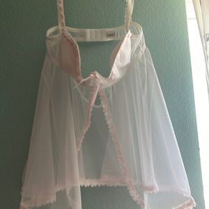 Cute white and pink babydoll